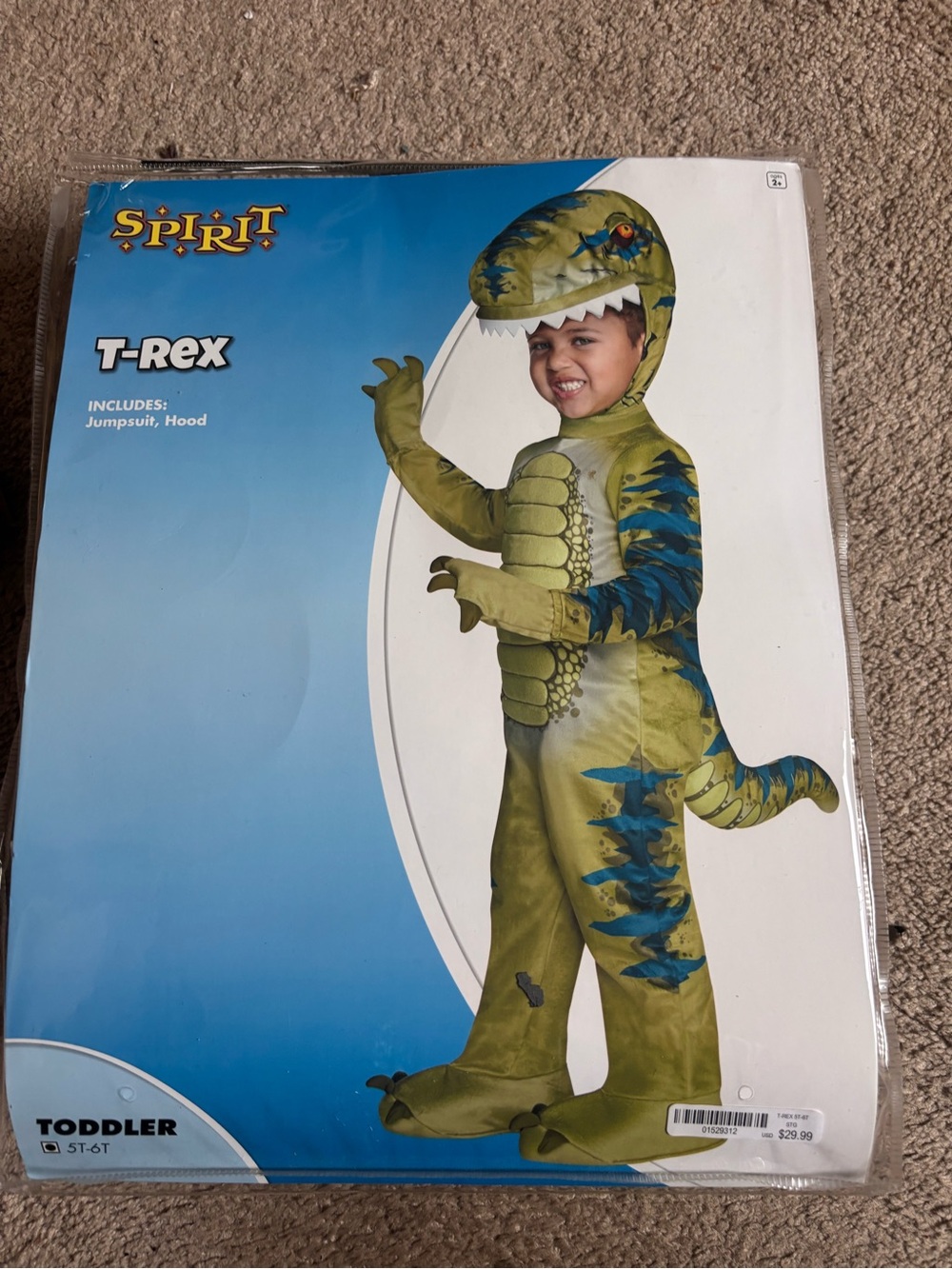 Spirit Green and Blue T-Rex Toddler Costume